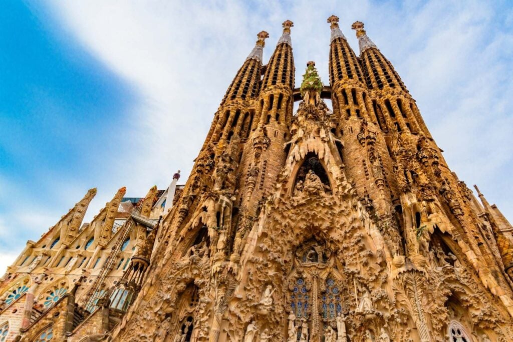 The exterior of La Sagrada Familia