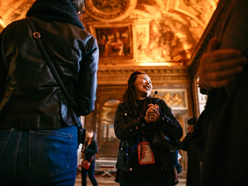 versailles interior with a guide