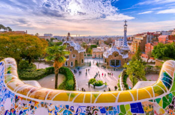 View of a city from a terrace