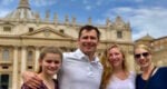 3 people in front of St. Peter's Basilica