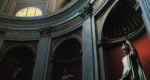 inside the Vatican Museums at night