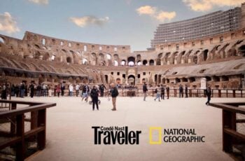 Colosseum photo with nat geo and traveler logos
