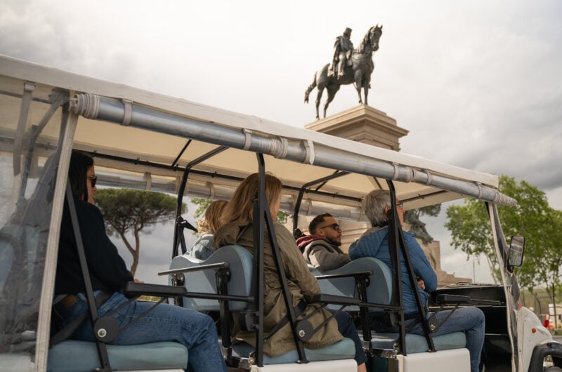 group on golf cart