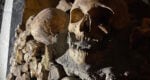 skulls in the Paris Catacombs
