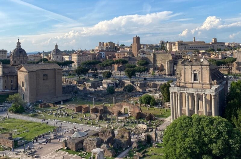 looking out at the forum