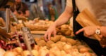 Market, cooking school, gnocchi making, chef, fruit, veggies