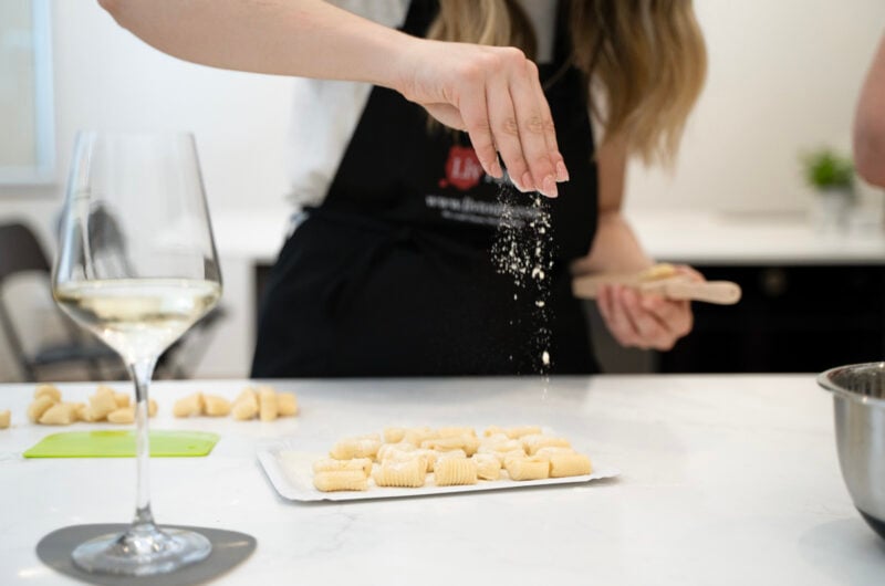 cooking school, gnocchi making, chef
