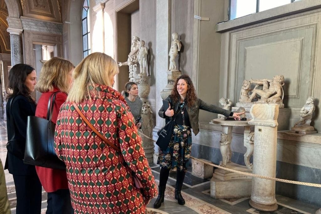 Guide explaining to small group at the Vatican