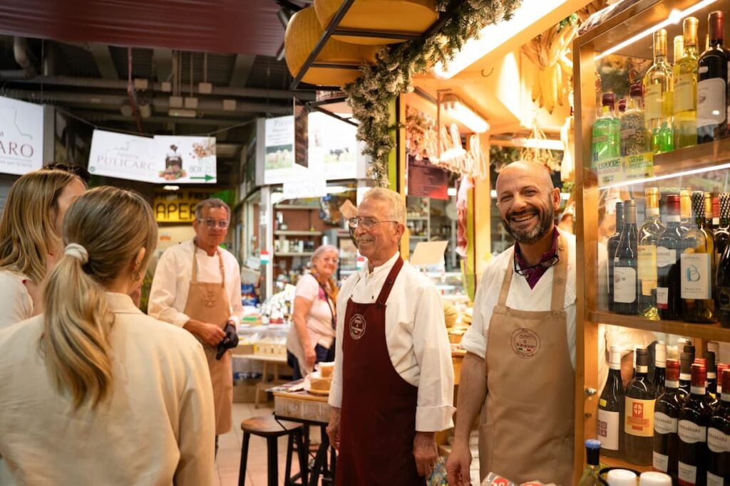 Market vendors in Barcelona
