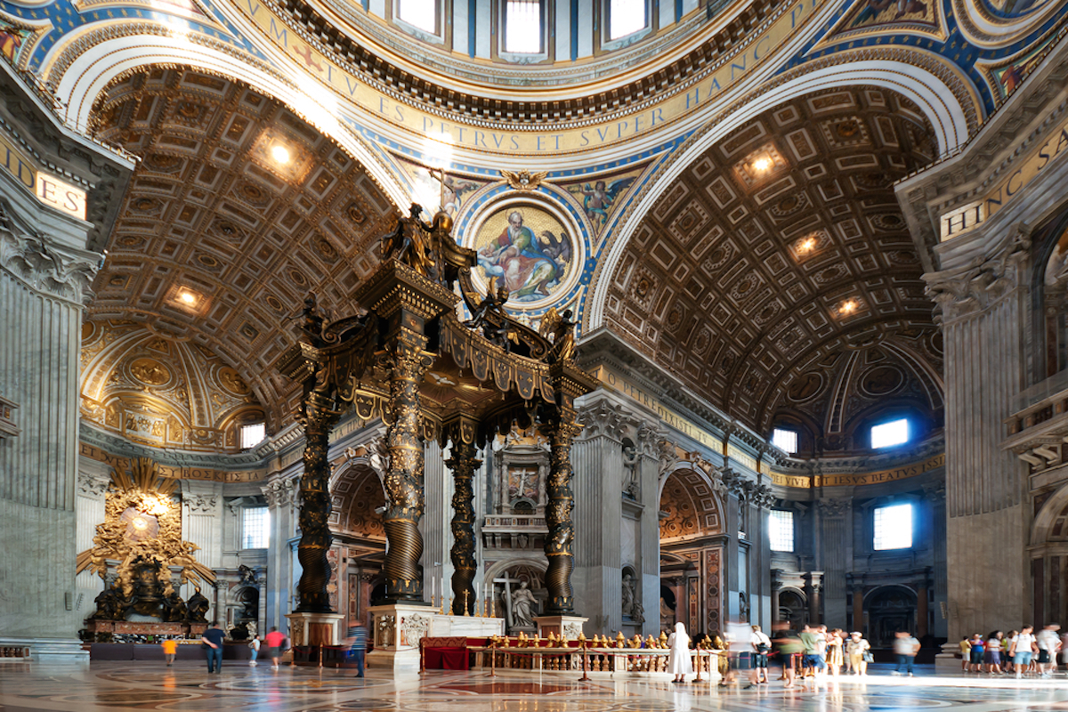 the baldacchino inside St. Peter's Basilica