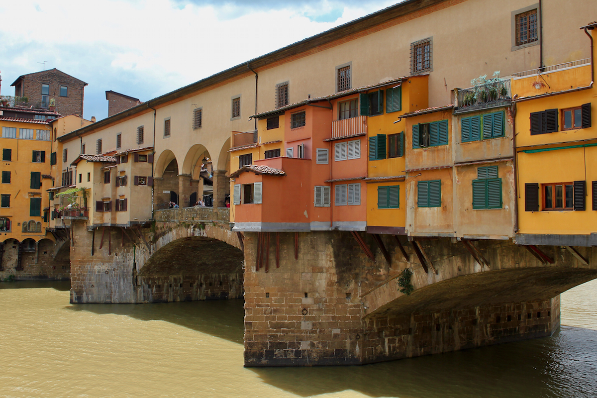 old bridge over a river