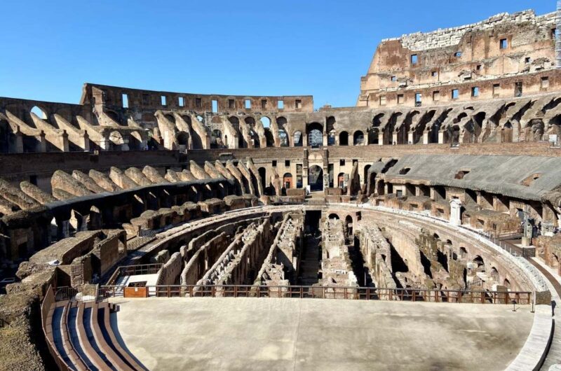 View of the Colosseum from the arena floor