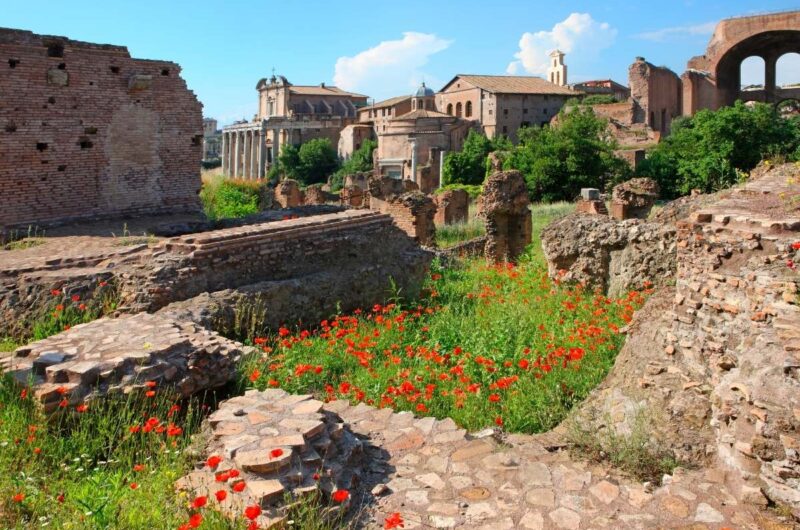 Ancient Roman ruins in the Forum, Rome