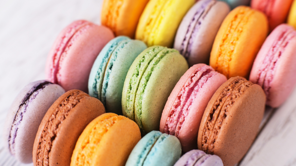 colored macarons