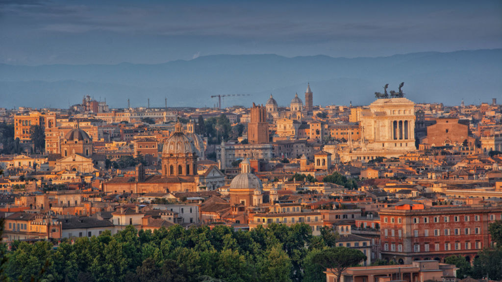 View across Rome from the Gianicolo Hill