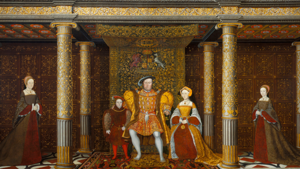 portrait of Henry VIII and family