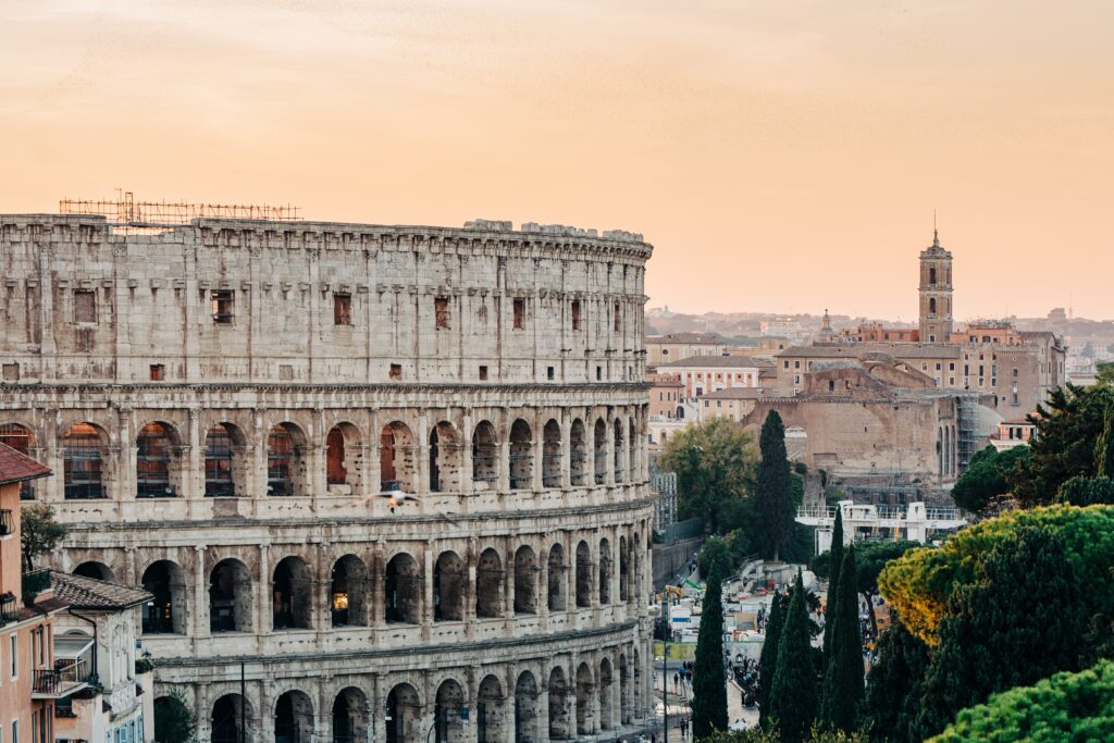 Sunset at the Colosseum