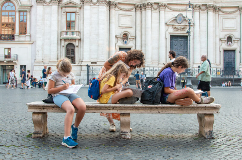 Golf Cart, Family Tour, Kids Material, Liv, Pin, Booklet, Piazza Navona