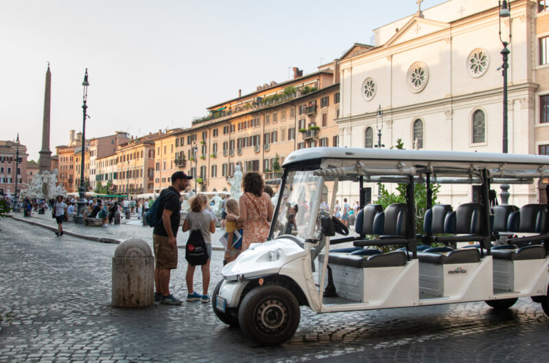 Golf Cart, Family Tour, Kids Material, Liv, Pin, Booklet, Piazza Navona