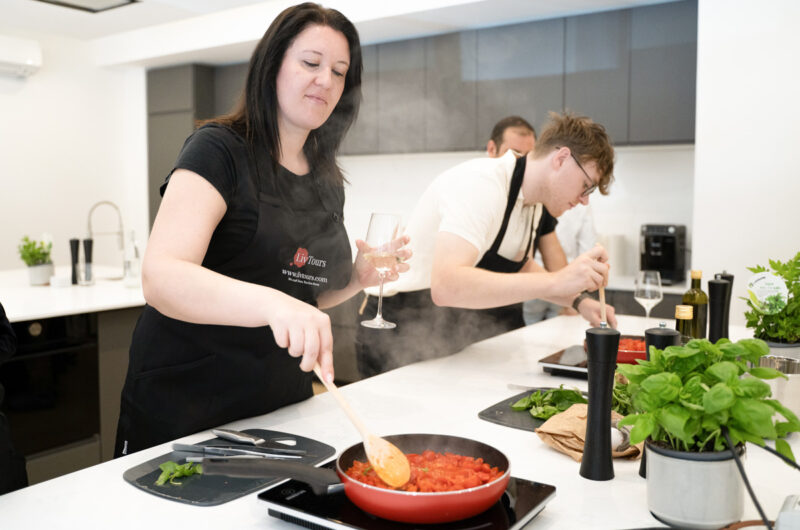 cooking school, gnocchi making, chef