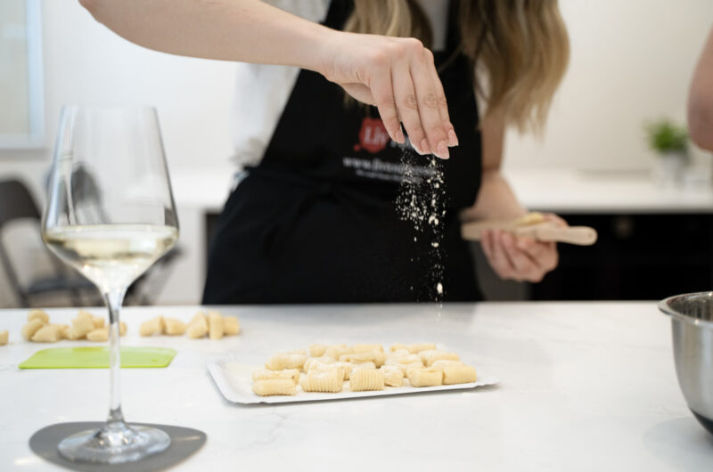 cooking school, gnocchi making, chef